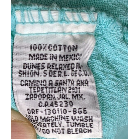 Dunes Relaxed Fashion Turquoise Flowy Fringe Pocket Tunic Top See Measurements - Picture 4 of 7